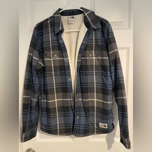 The North Face Navy and White Fleece Jacket